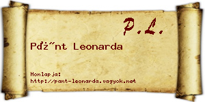 Pánt Leonarda névjegykártya